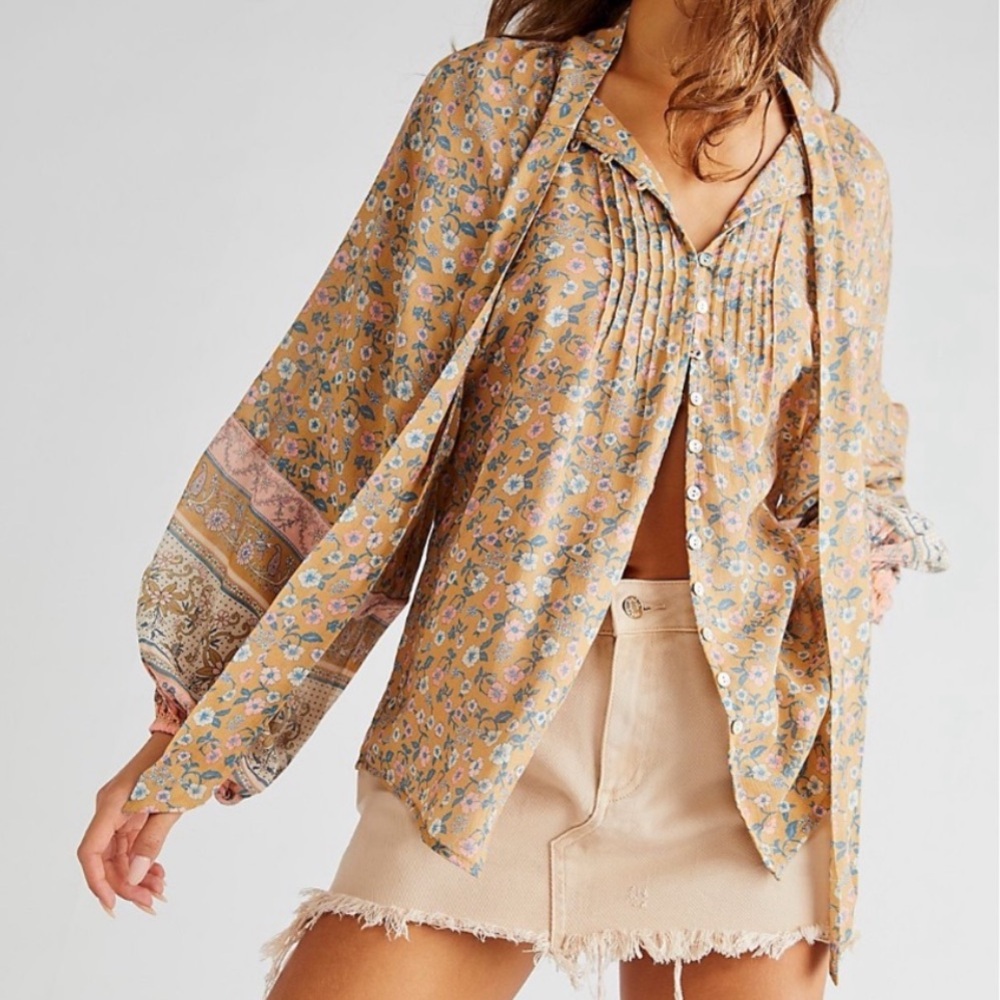 SPELL mossy blouse